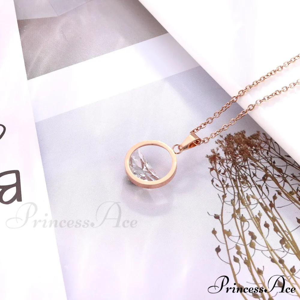 Clear Zircon Slim Waist Pendant Necklaces - Image 2