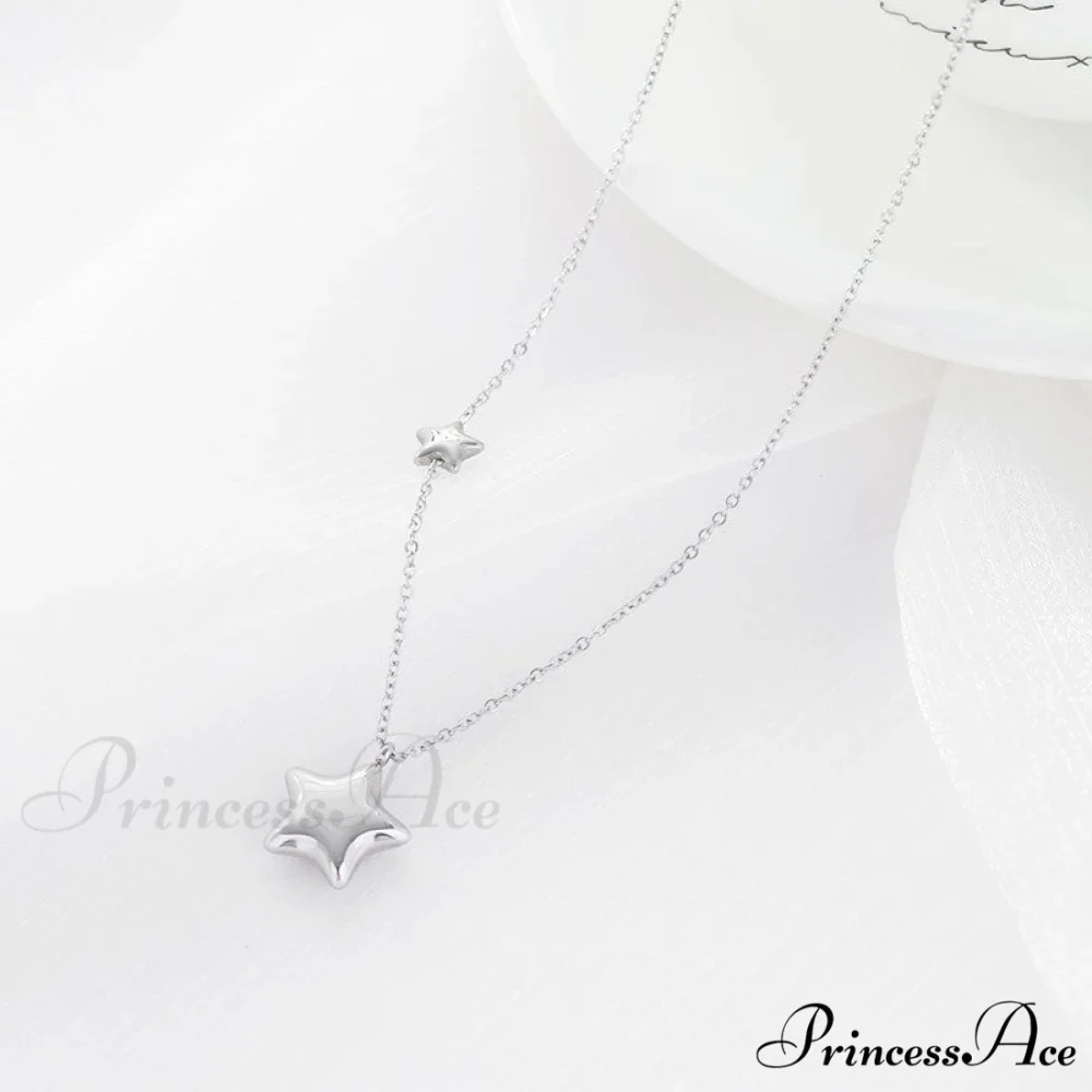 Five-pointed Star Stainless Steel Clavicle Necklace - Image 4