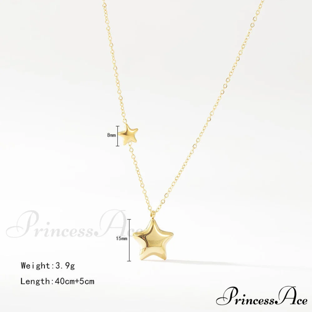 Five-pointed Star Stainless Steel Clavicle Necklace - Image 5