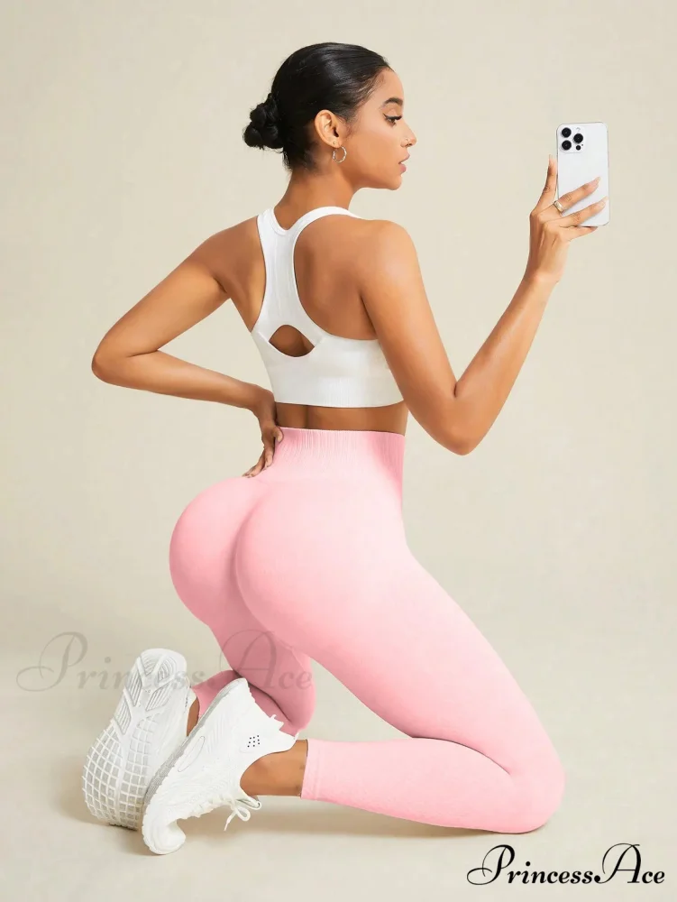 Seamless Yoga Sports Stretchy High Waist Fitness Sports Activewear Leggings - Image 4