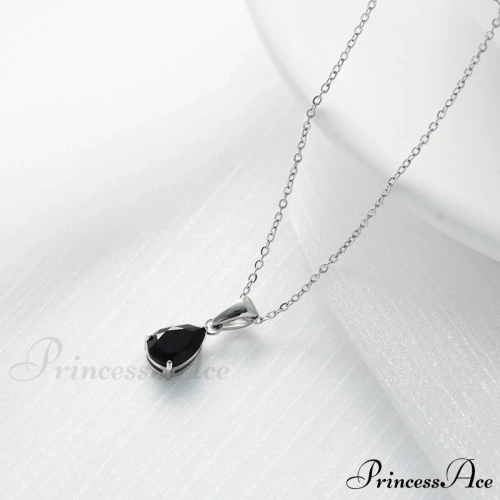 Simple Fashion Stainless Steel Water Drop Pendant Necklace - Image 15