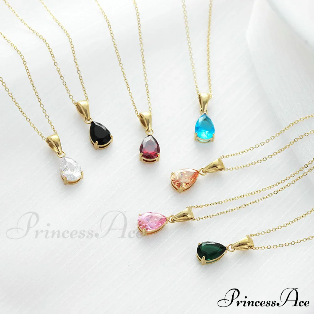 Simple Fashion Stainless Steel Water Drop Pendant Necklace - Image 3