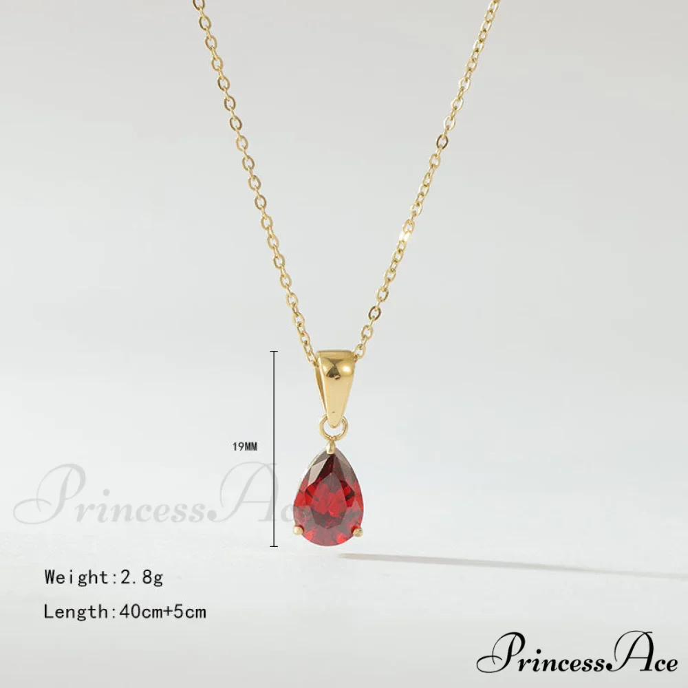 Simple Fashion Stainless Steel Water Drop Pendant Necklace - Image 5