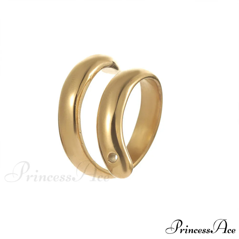 Stainless Steel Exaggerated Serpentine Cast Ring - Image 5