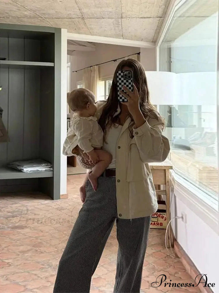 Zippered Spliced Motorcycle Fashionable Solid Stand Neck Long Sleeve Short Autumn Coat - Image 3