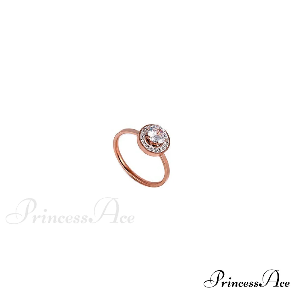 Titanium Steel Shining Diamond Hoop Ring - Image 5