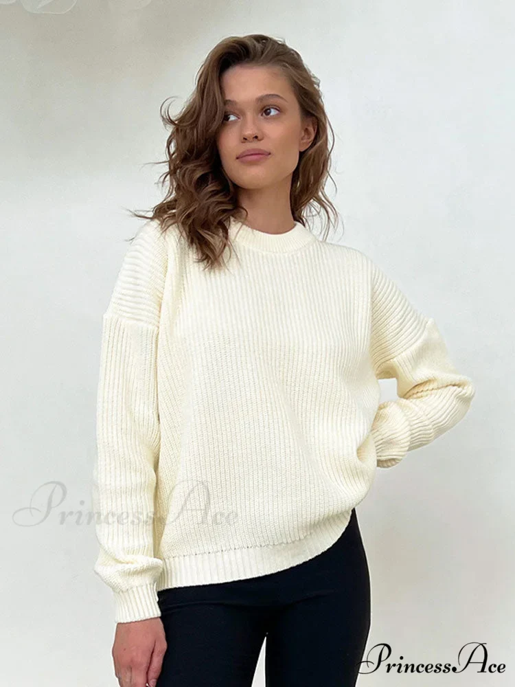 Chic O-neck Elegant Knitted Sweater Pullovers - Image 11