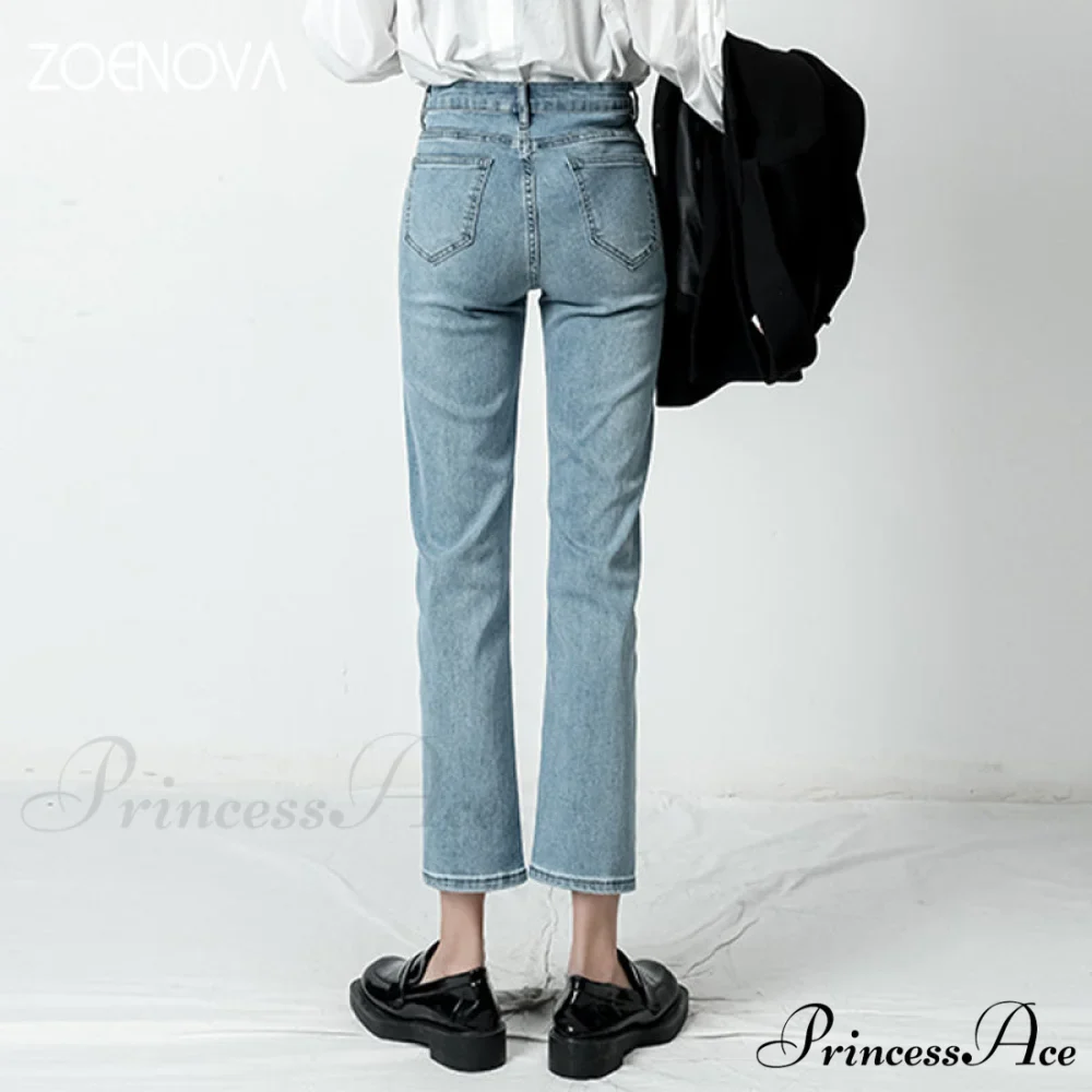 Vintage Mid Waist Elegant Skinny Jeans - Image 2