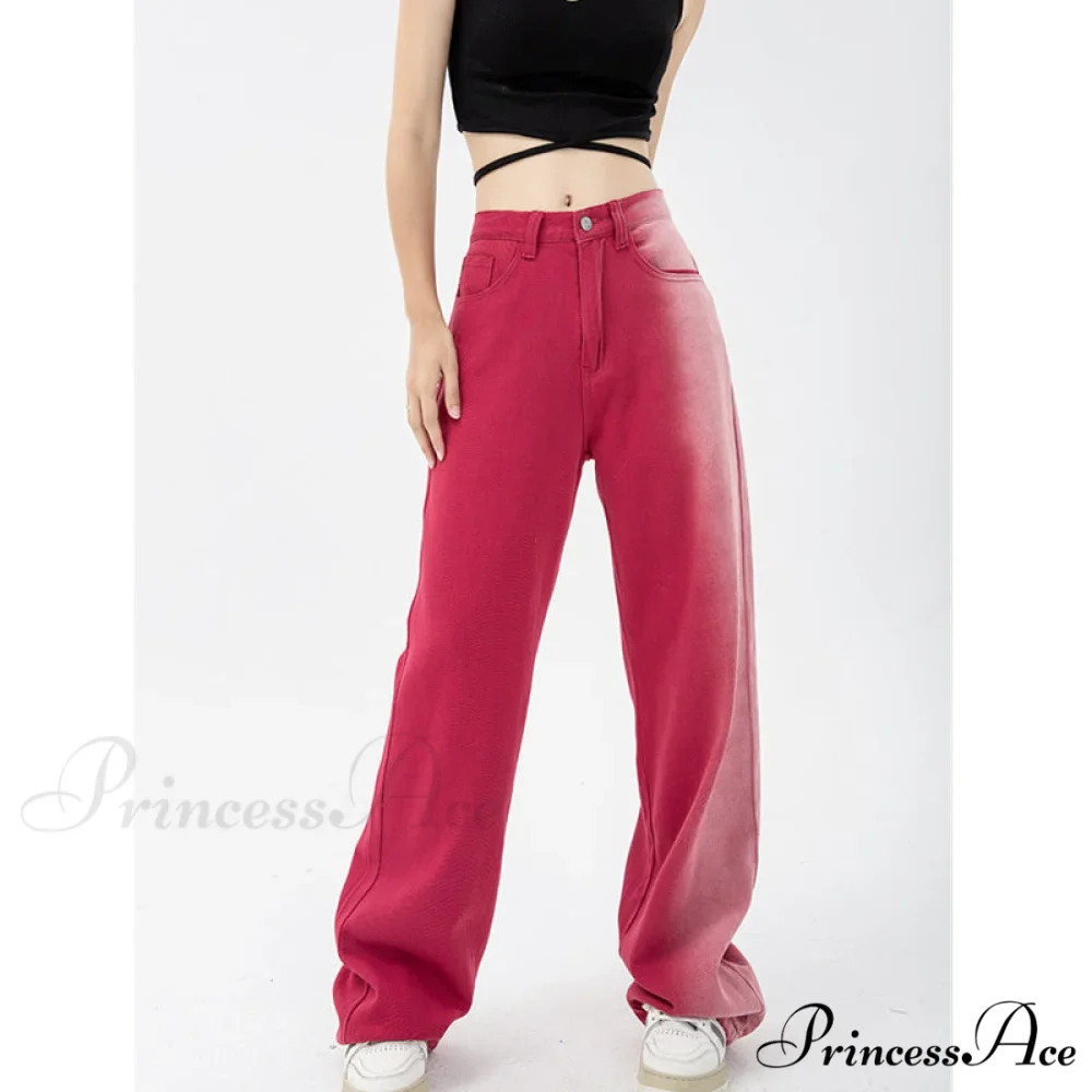 Vintage High Waist Streetwear Fashion Jeans - Image 2