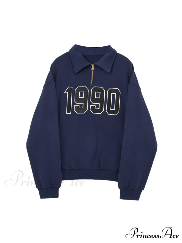 Vintage Lapel Long Sleeve Hoody Pullovers - Image 5