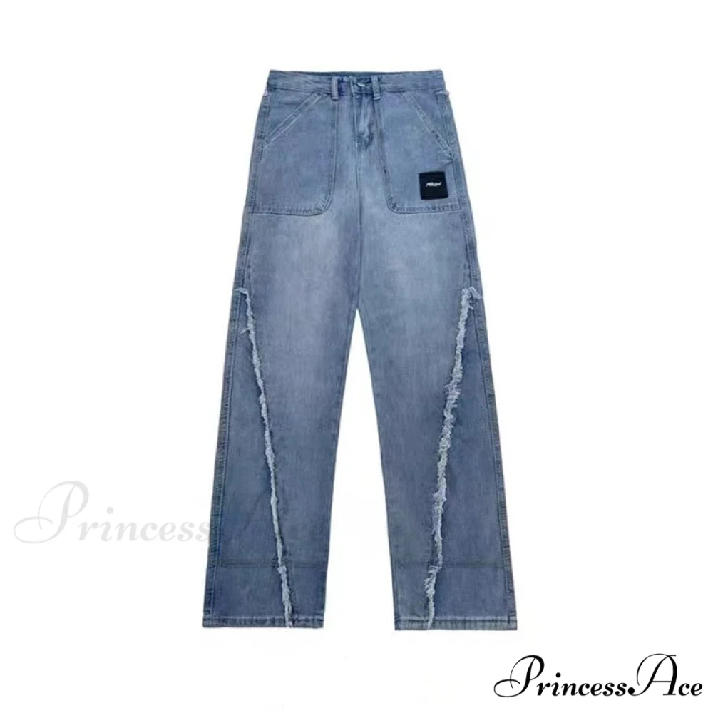 Y2k Raw Edge Baggy Jeans - Image 6
