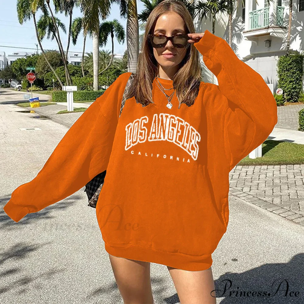 Los Angeles California Print Hoody Pullover - Image 9