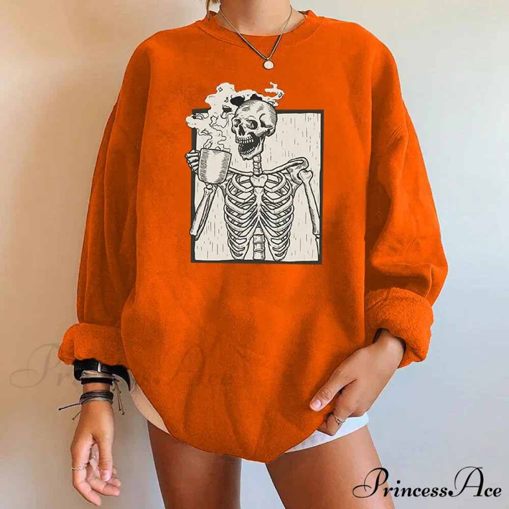 Gothic Skeleton Print Fashion Hoody Pullover - Image 4