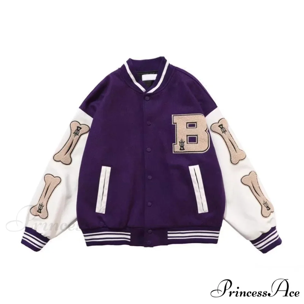 Simple Unisex Baseball Colleage Jacket - Image 2