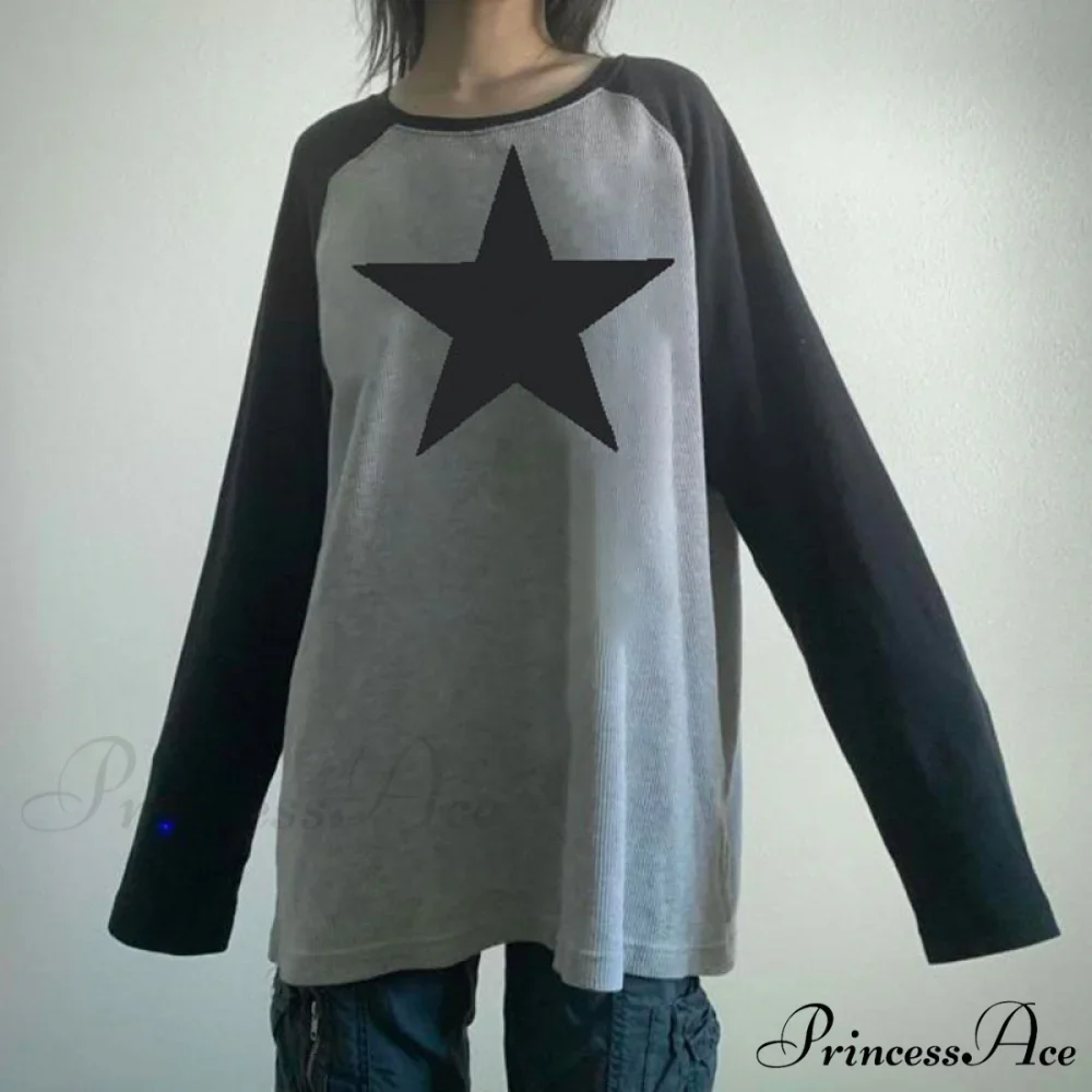 Star Print Oversized T-shirts - Image 4