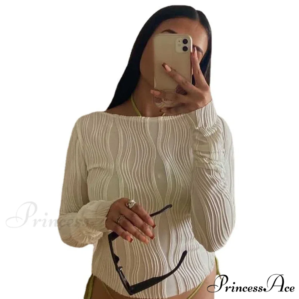 Ruched Long Sleeve T Shirts - Image 5