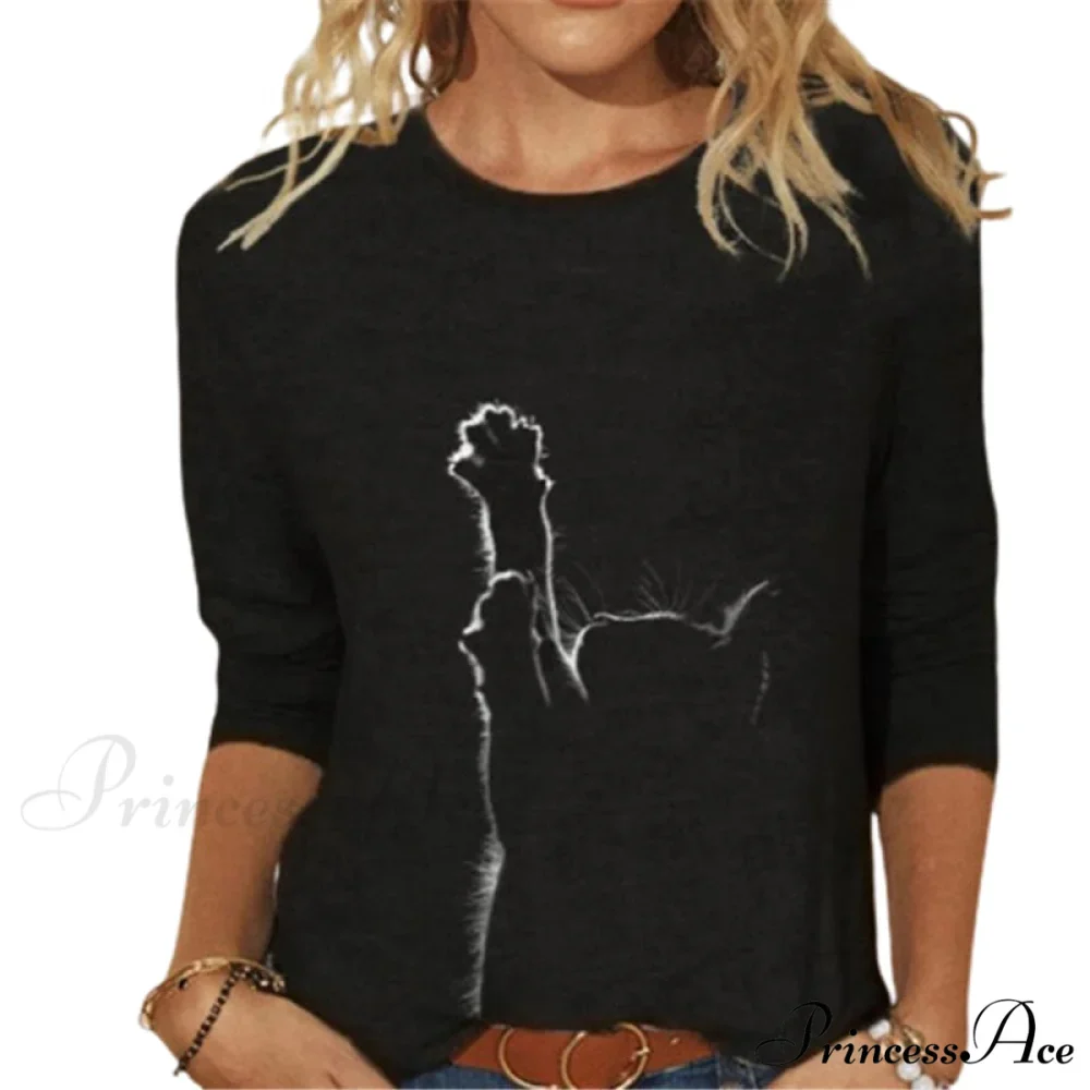 Funny Cat 3D Print Long Sleeve T-Shirts - Image 12