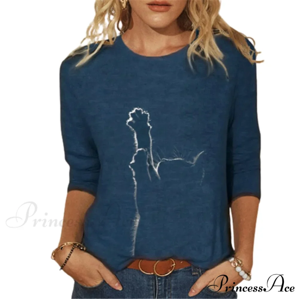 Funny Cat 3D Print Long Sleeve T-Shirts - Image 13