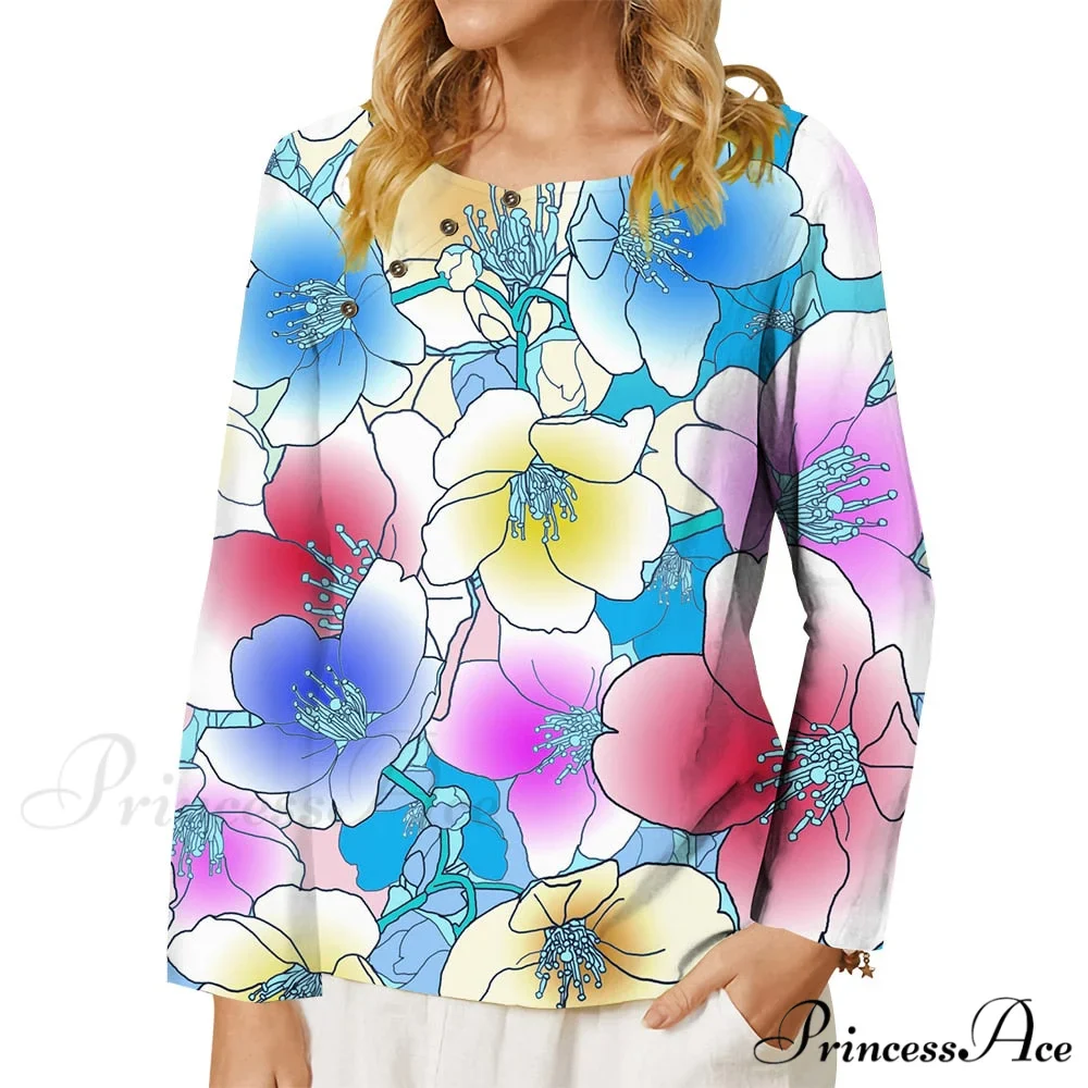 Pink Chrysanthemum Graphics 3D Printed T-shirt - Image 11