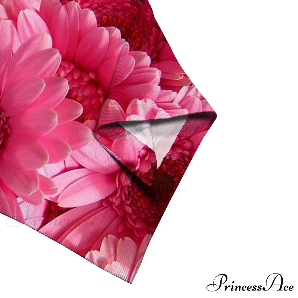 Pink Chrysanthemum Graphics 3D Printed T-shirt - Image 4