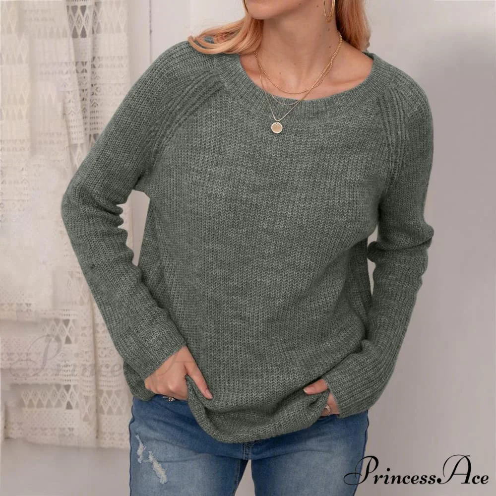 Women Winter Loose Casual Pullover Knit Sweater - Image 3