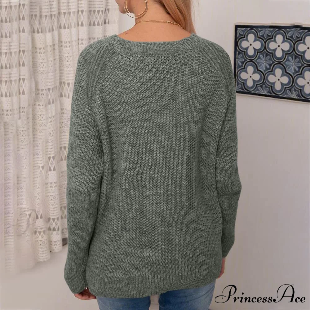 Women Winter Loose Casual Pullover Knit Sweater - Image 6