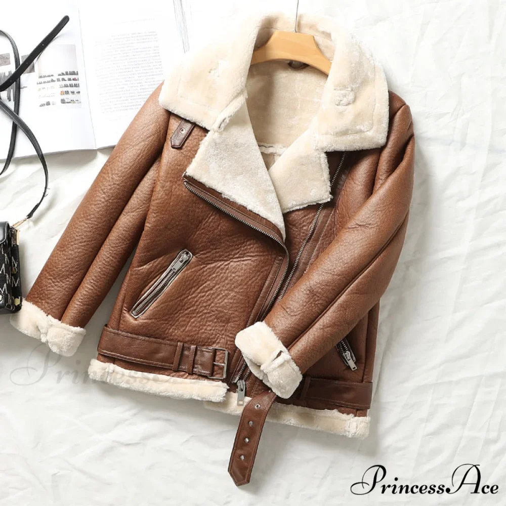 Thick Warm Faux Leather Jackets - Image 2