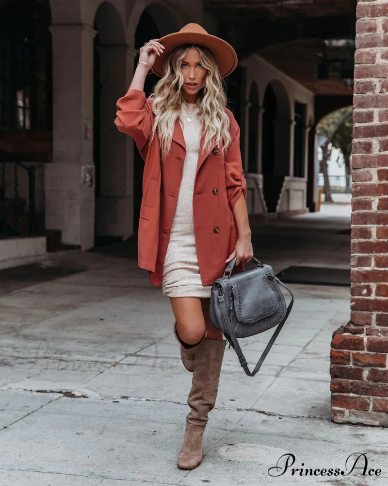 Mid Length Casual Long Sleeve Coat - Image 6