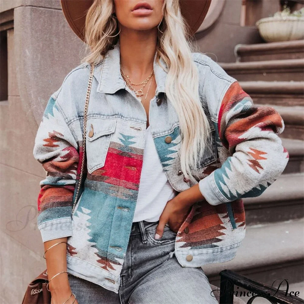Denim Stitched Wool Coat - Image 15