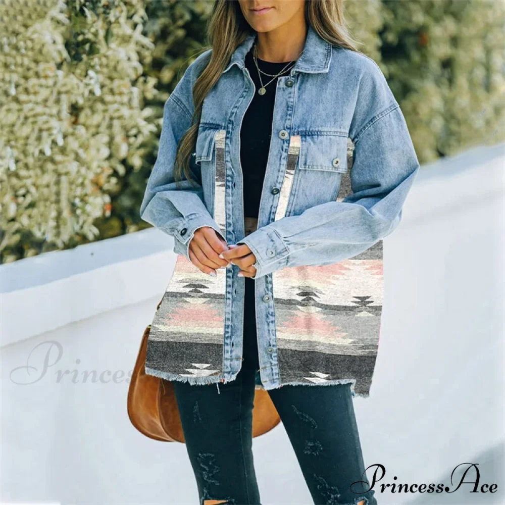 Denim Stitched Wool Coat - Image 17