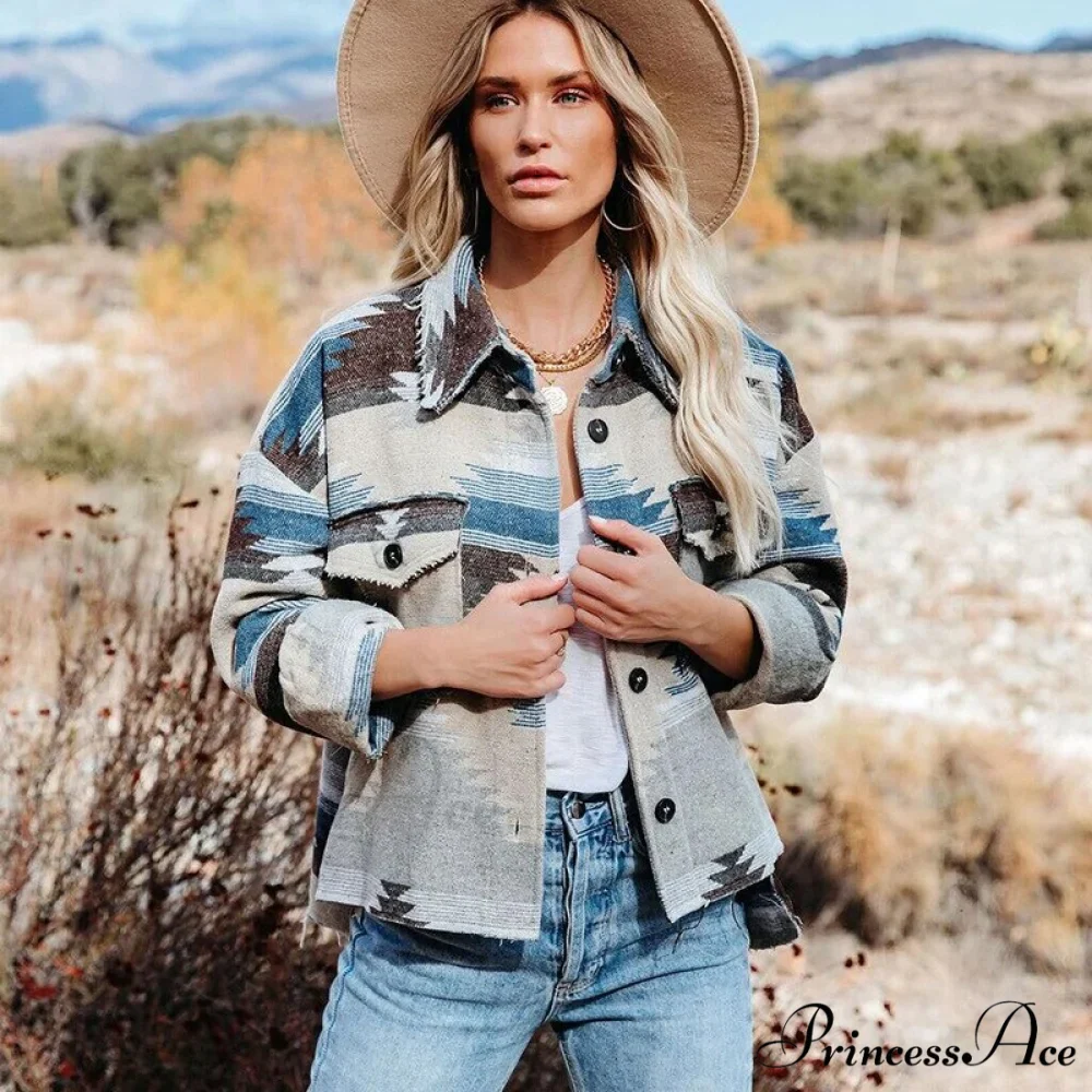 Denim Stitched Wool Coat - Image 8