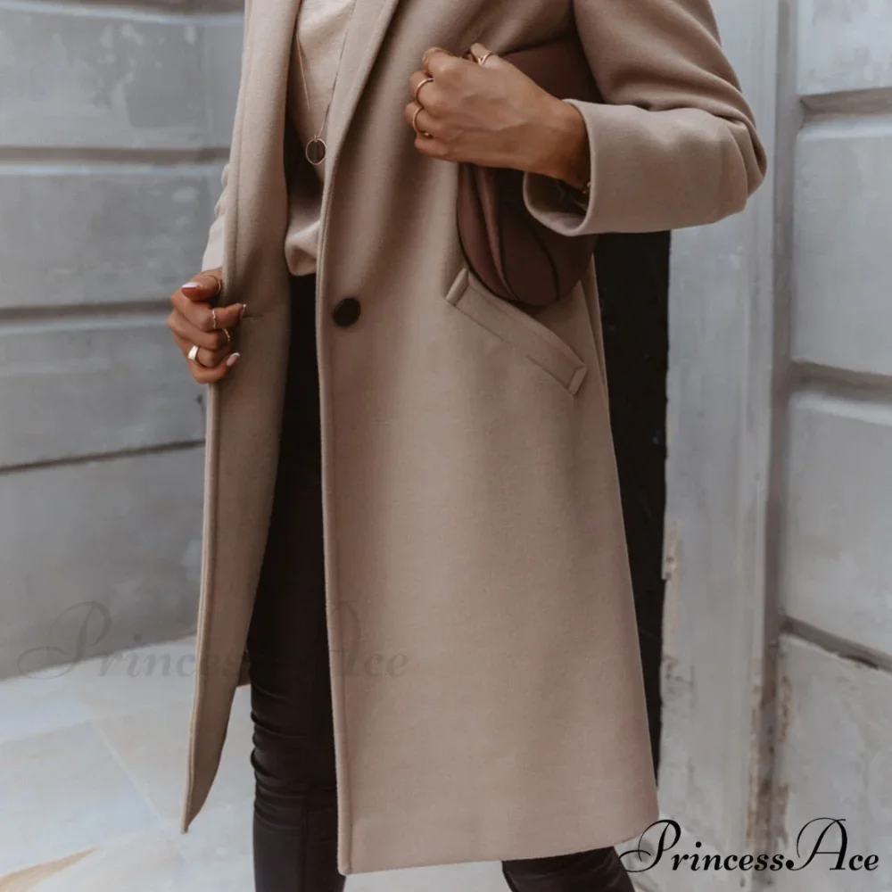 New Arrival Casual Pocket Lapel Overcoat - Image 3