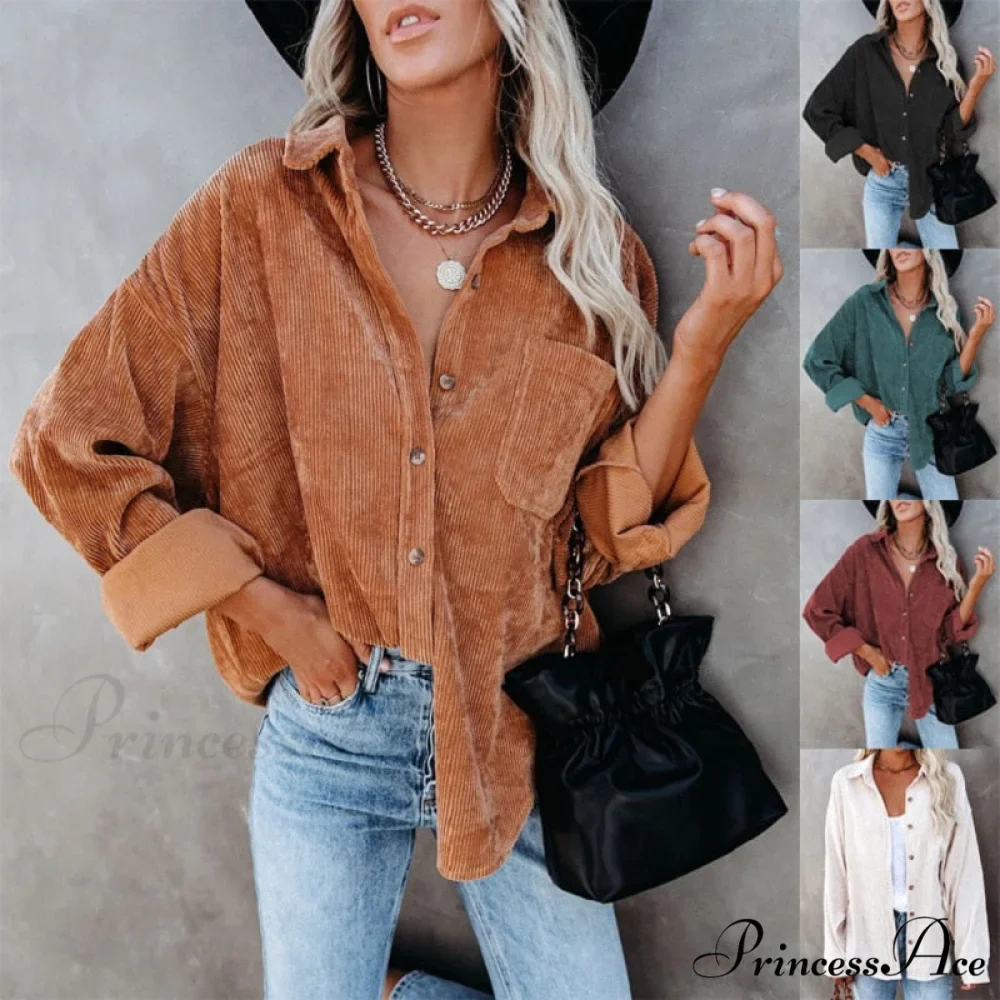 Corduroy Tunic Ladies Coats - Image 5