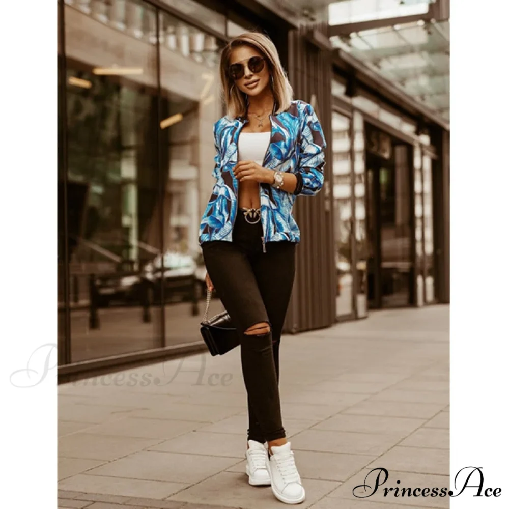 Flower Print Long Sleeve Coats - Image 5