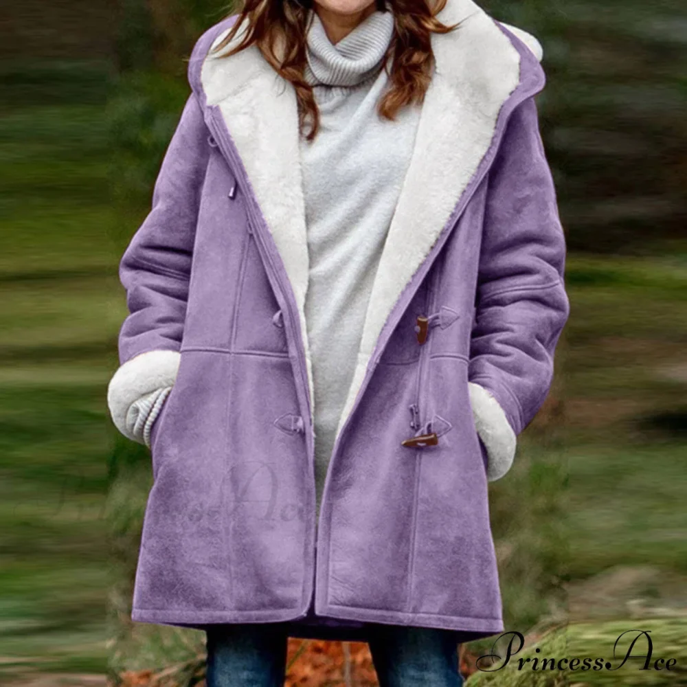 Thicken Fleece Lined Hooded Coat - Image 11