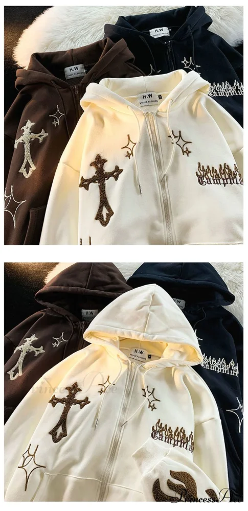 Y2k Rhinestone Skeleton Goth Hoodie - Image 6