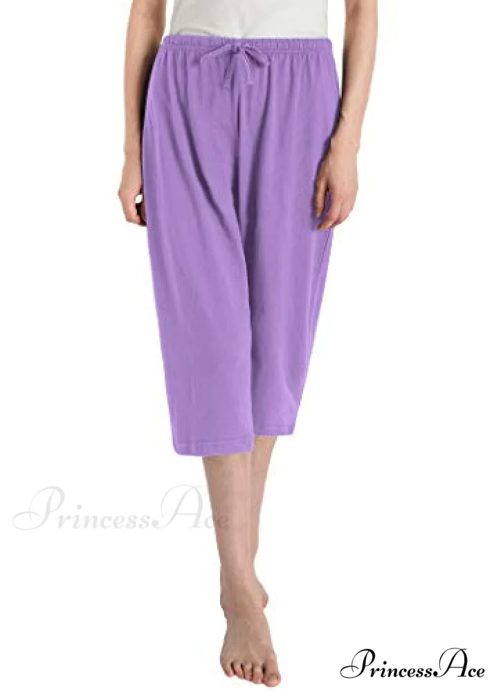 Women's Cotton Capri Pants Sleep Capris - Image 10