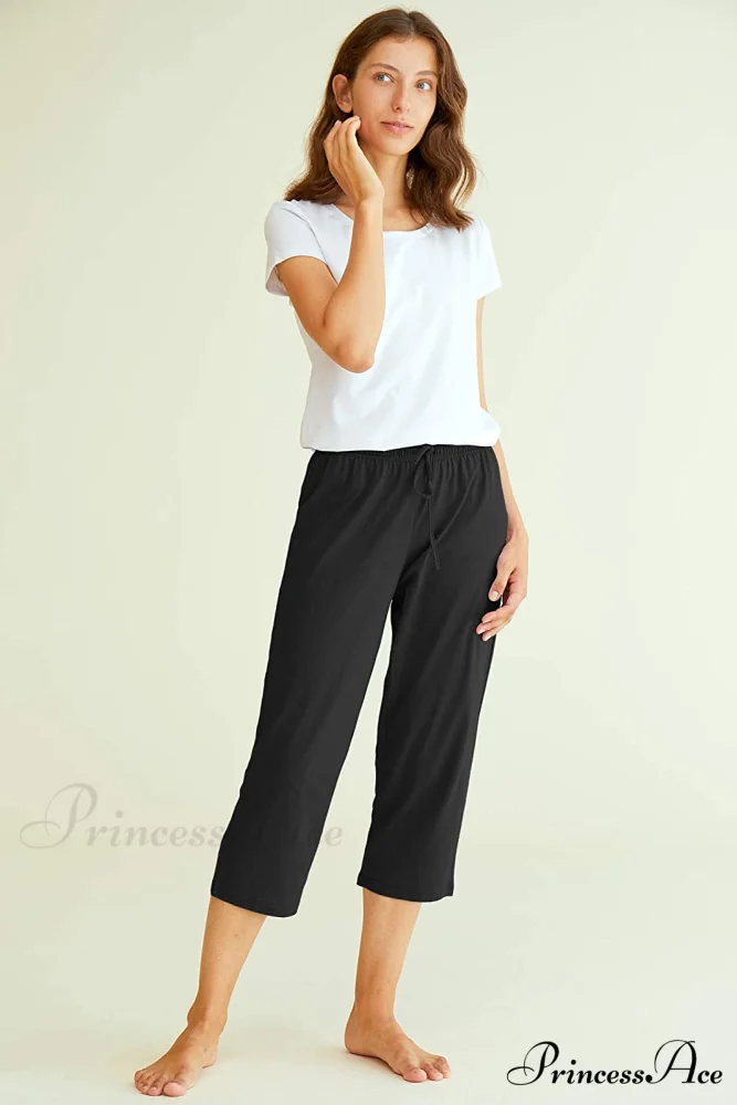 Women's Cotton Capri Pants Sleep Capris - Image 16