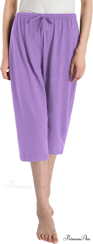 Women's Cotton Capri Pants Sleep Capris - Image 17