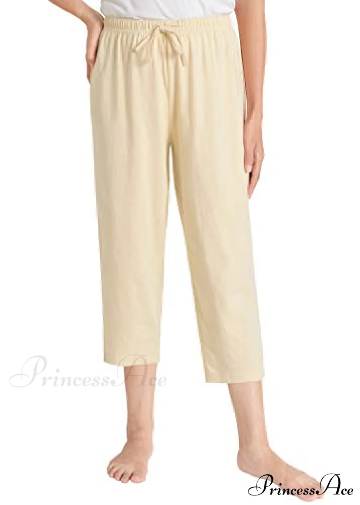 Women's Cotton Capri Pants Sleep Capris - Image 8