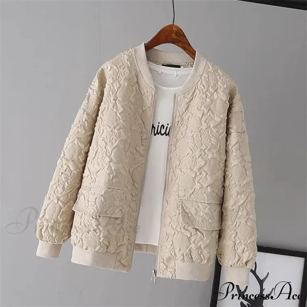 Solid Color Ladies Short Baseball Jacket - Image 4