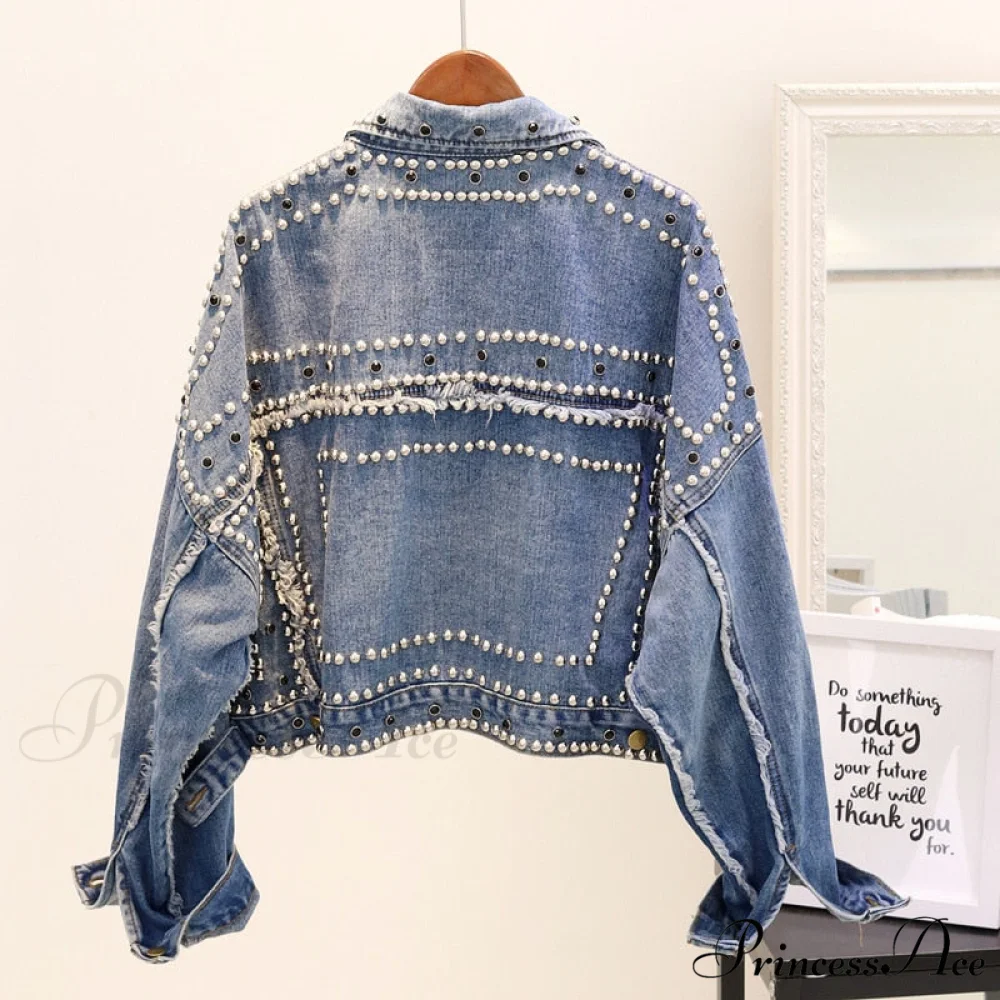 Rivet Studded Denim Jacket - Image 4