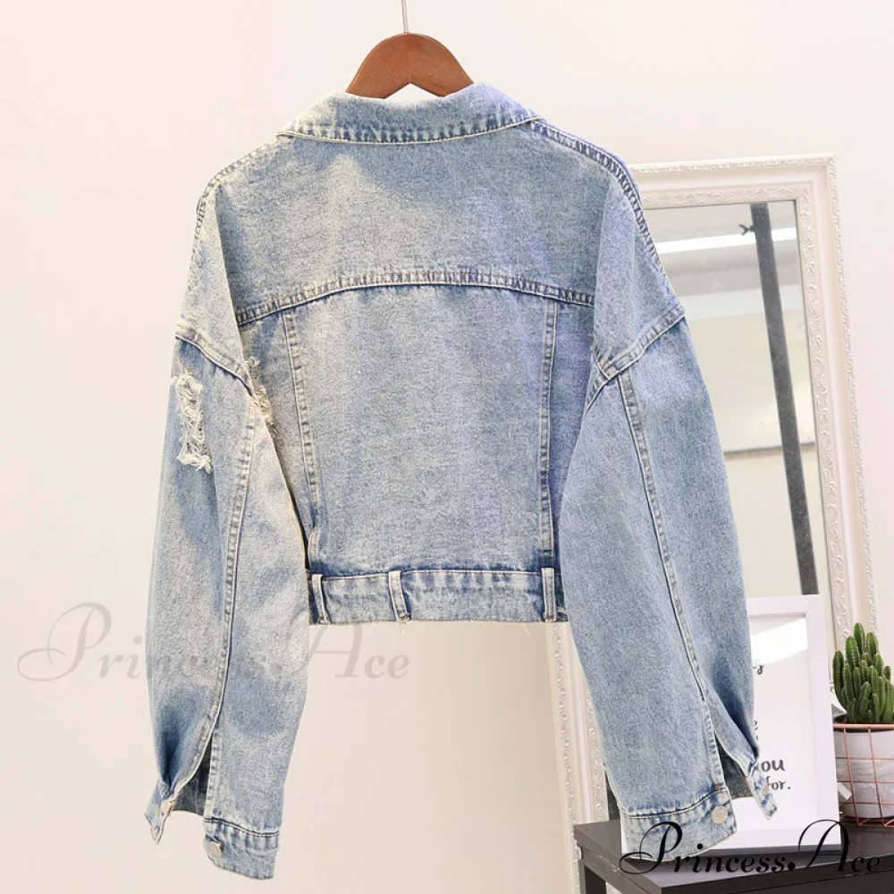 Pink Shiny Sequin Denim Jacket - Image 2