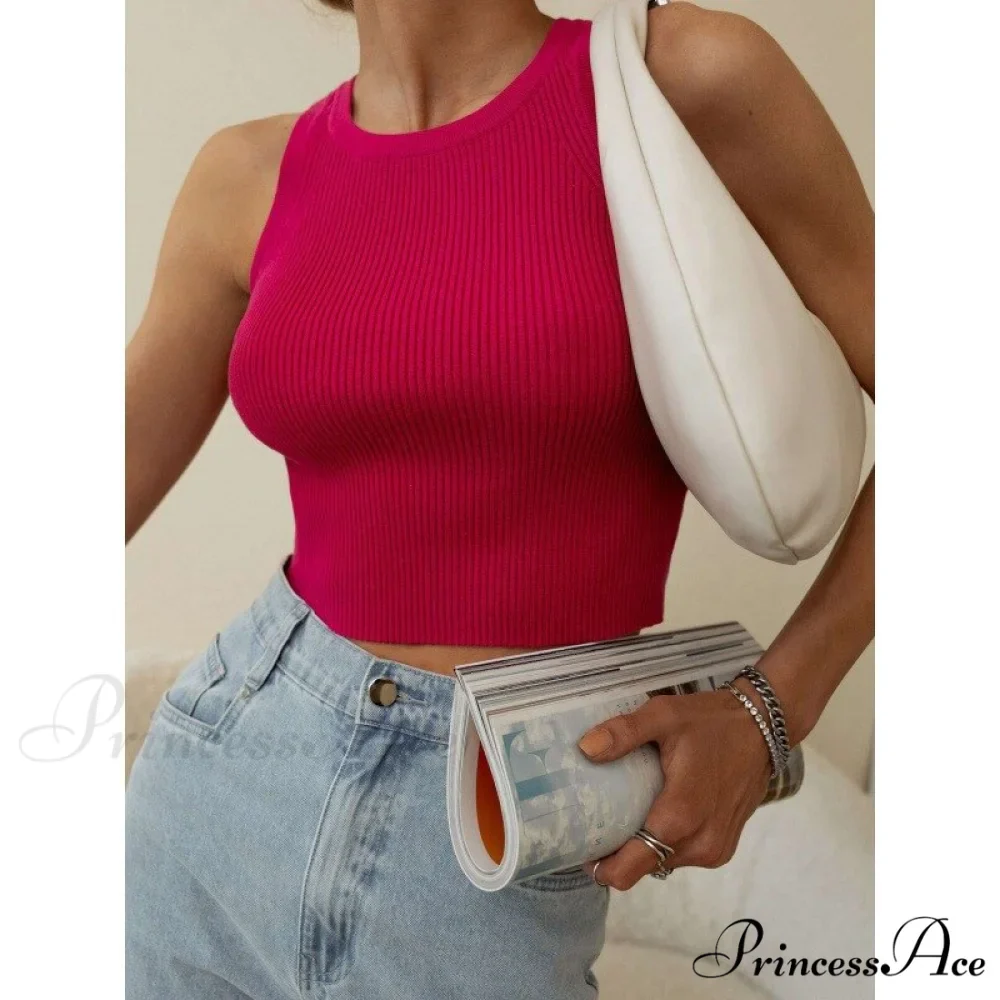 Y2K Sleeveless Knitted Crop Tops - Image 15