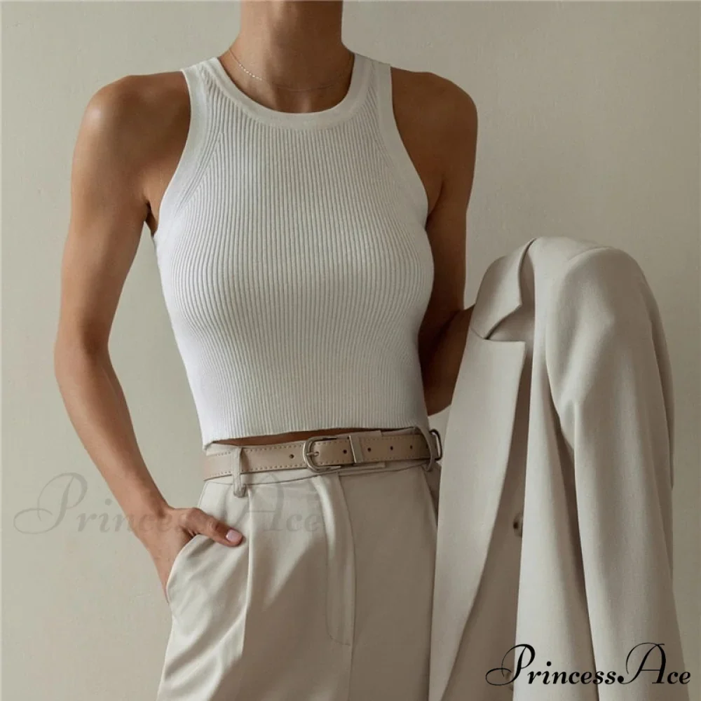 Y2K Sleeveless Knitted Crop Tops - Image 3