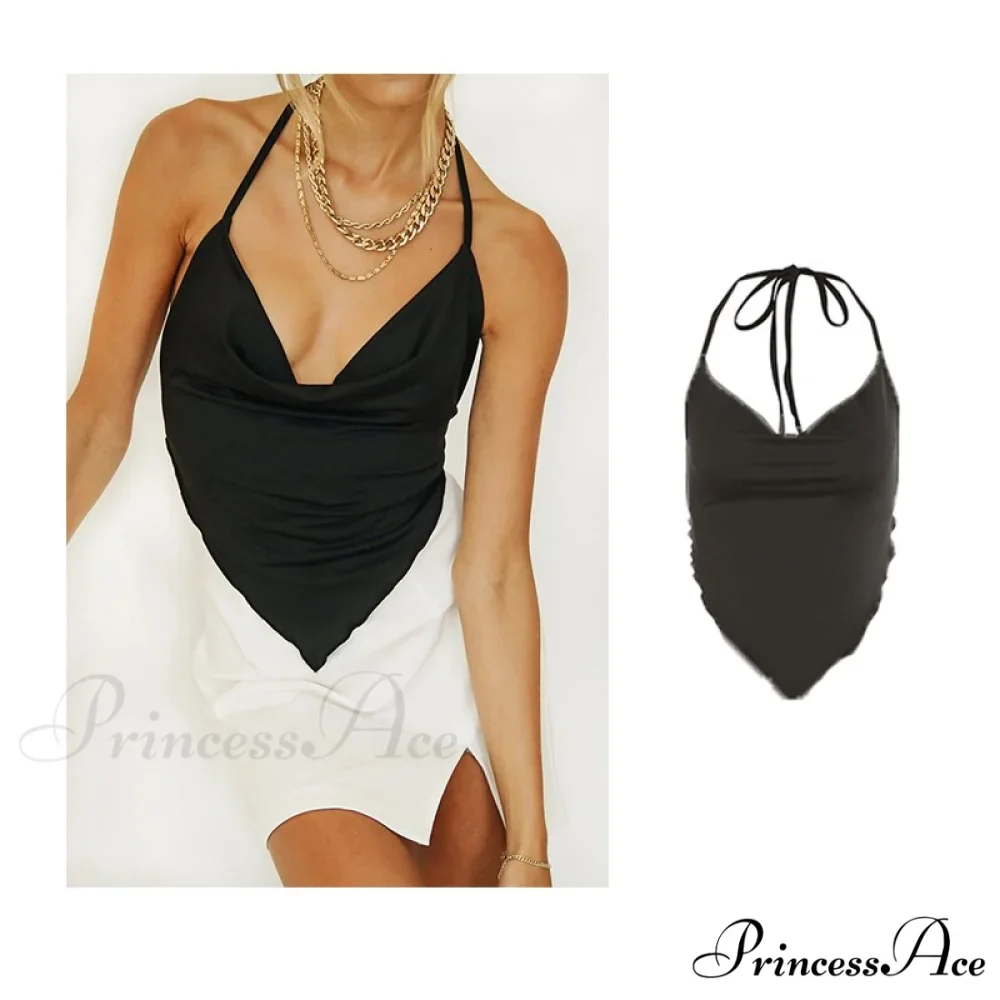 Backless Sleeveless Spaghetti Strap Halter Camis - Image 7