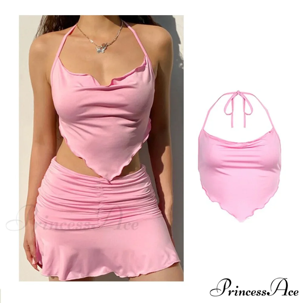 Backless Sleeveless Spaghetti Strap Halter Camis - Image 8
