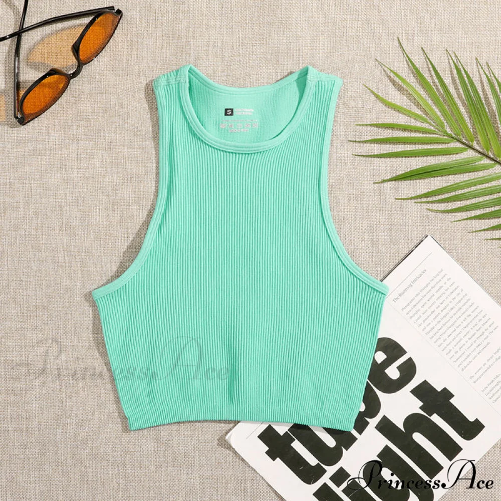 Solid Basic Seamless Streetwear Tank Tops - Image 13