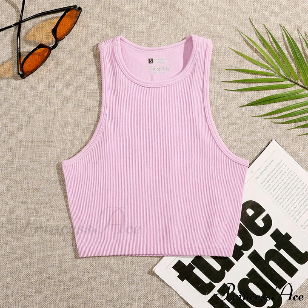 Solid Basic Seamless Streetwear Tank Tops - Image 18