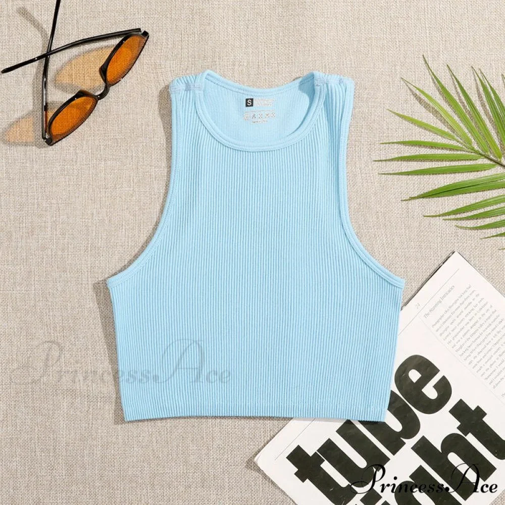 Solid Basic Seamless Streetwear Tank Tops - Image 9
